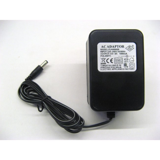 Laddare 12 volt 1000 mA med rund kontakt