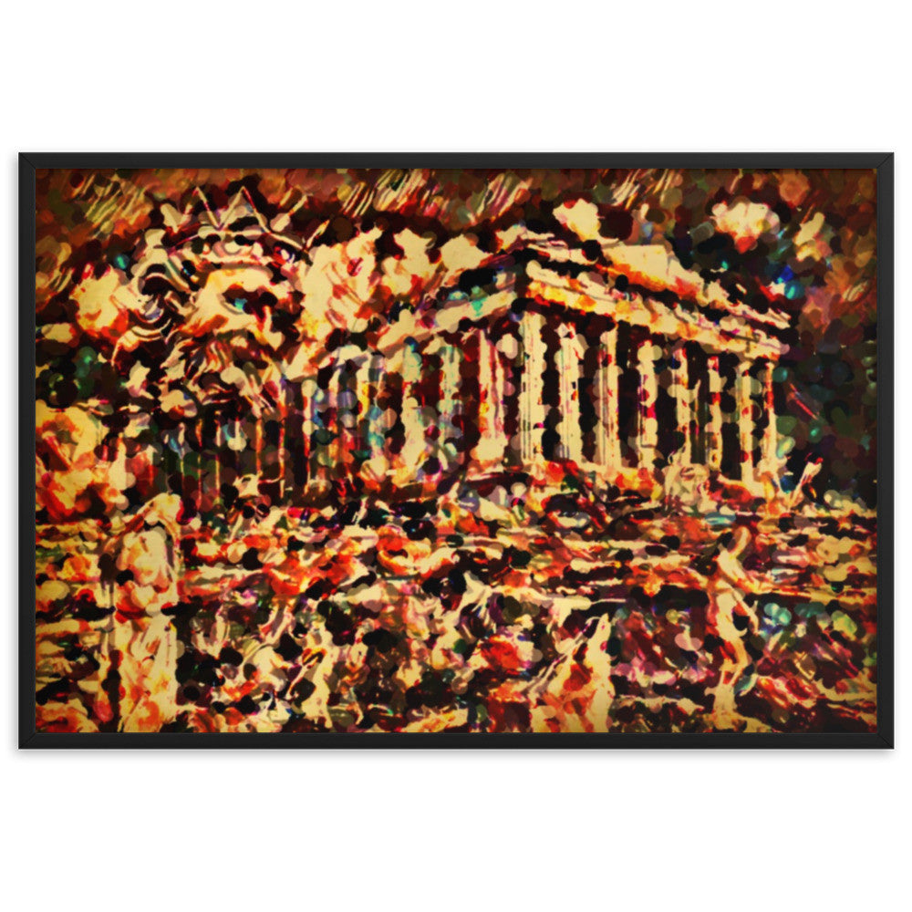 A SUNDAY UNDER ACROPOLIS V2 Superior Framed Poster
