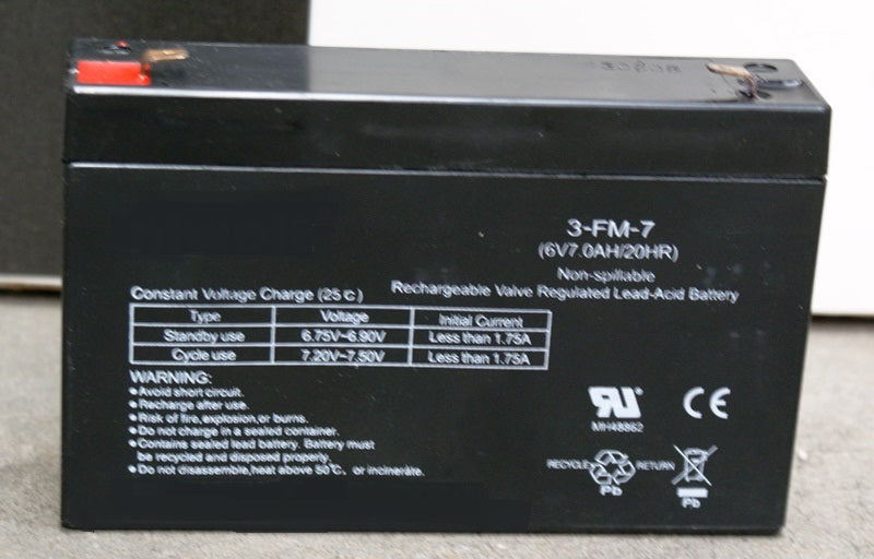 Batteri 6 volt, 7 Ah