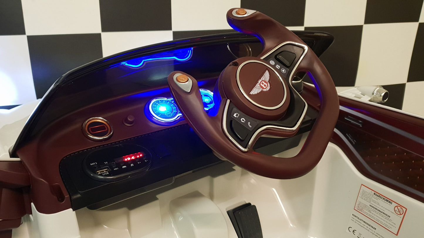 Bentley EXP barnbil 12 volt med fjärrkontroll vit