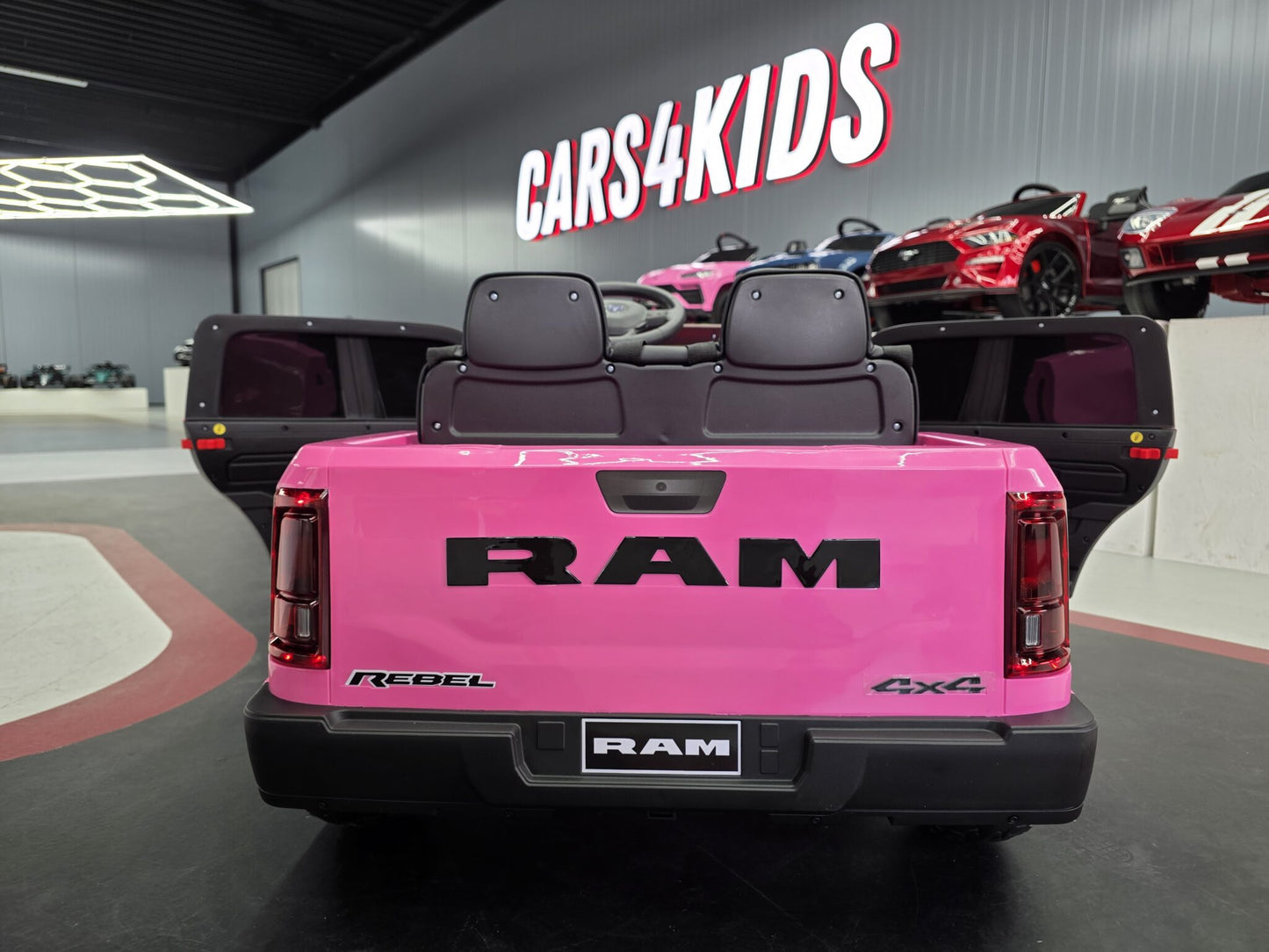 Batteridriven Dodge RAM barnbil 12 volt rosa