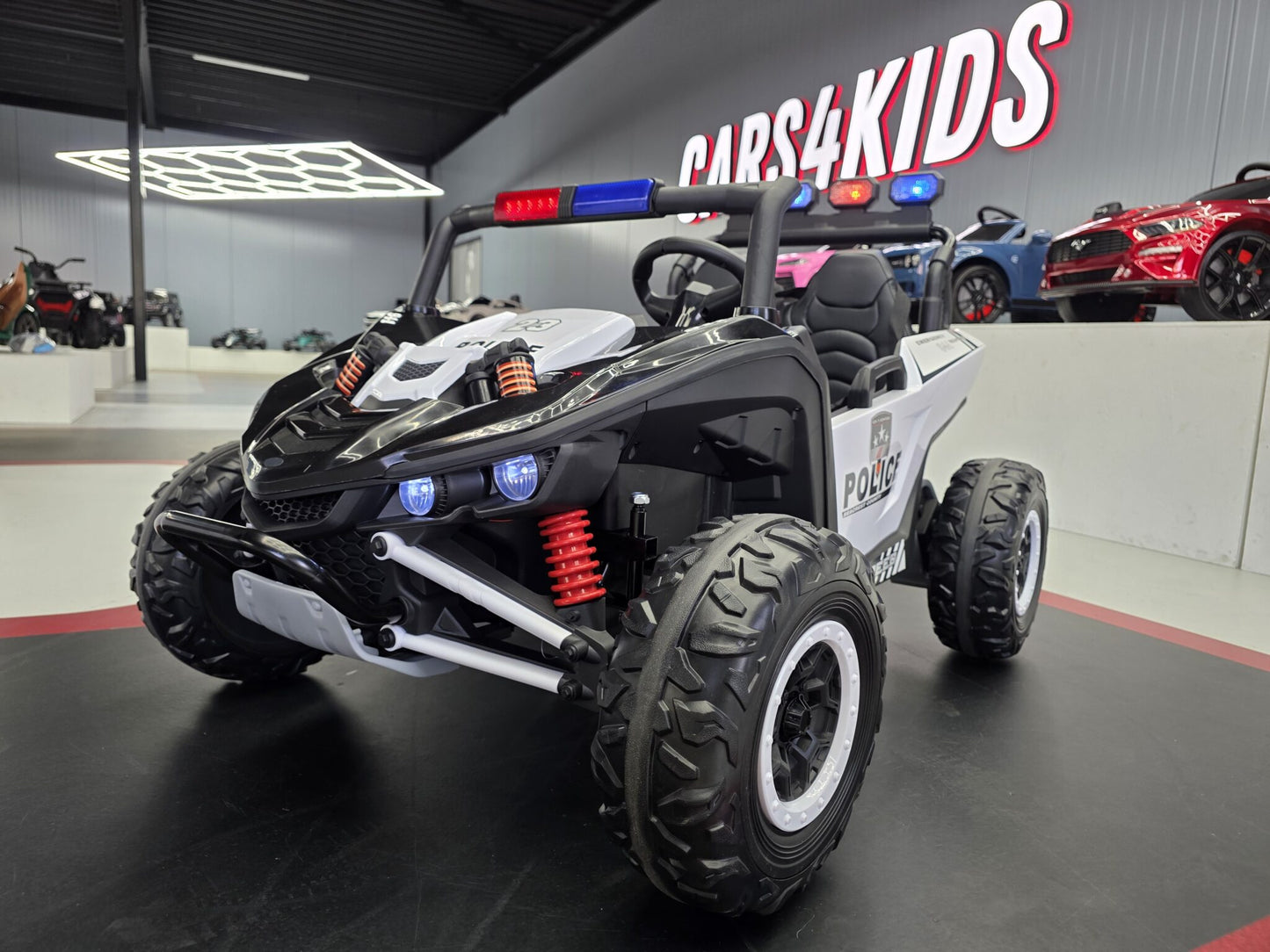 Elektrisk Police Patrol-barnbuggy 24 volt