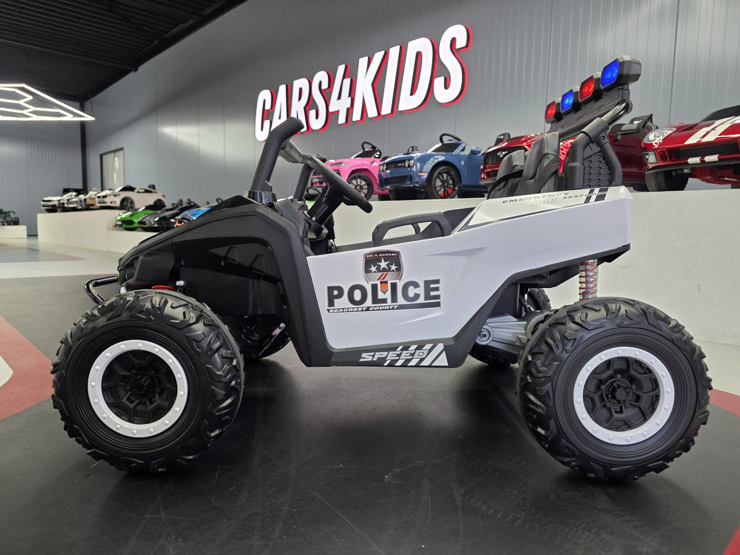 Elektrisk Police Patrol-barnbuggy 24 volt