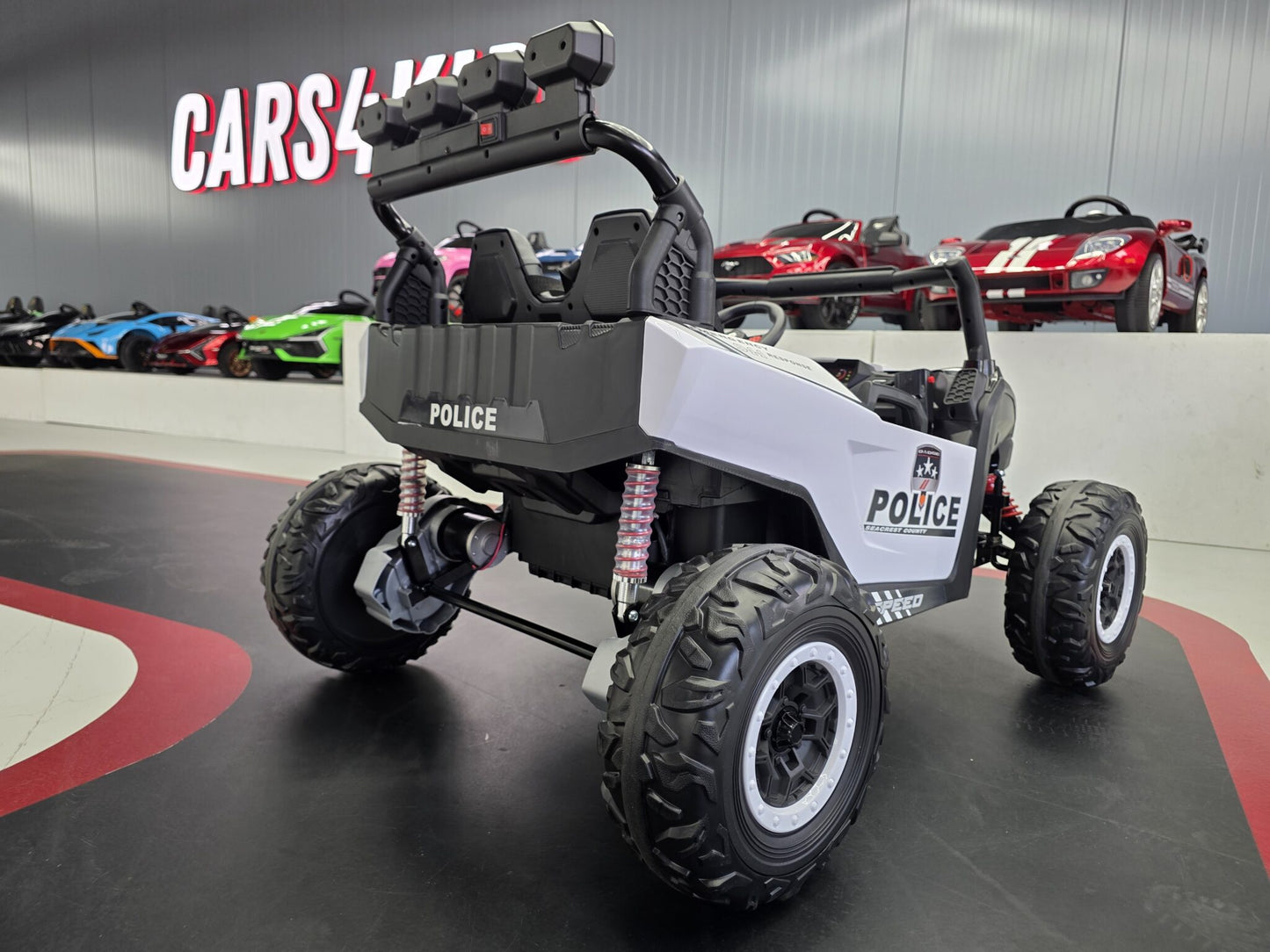 Elektrisk Police Patrol-barnbuggy 24 volt