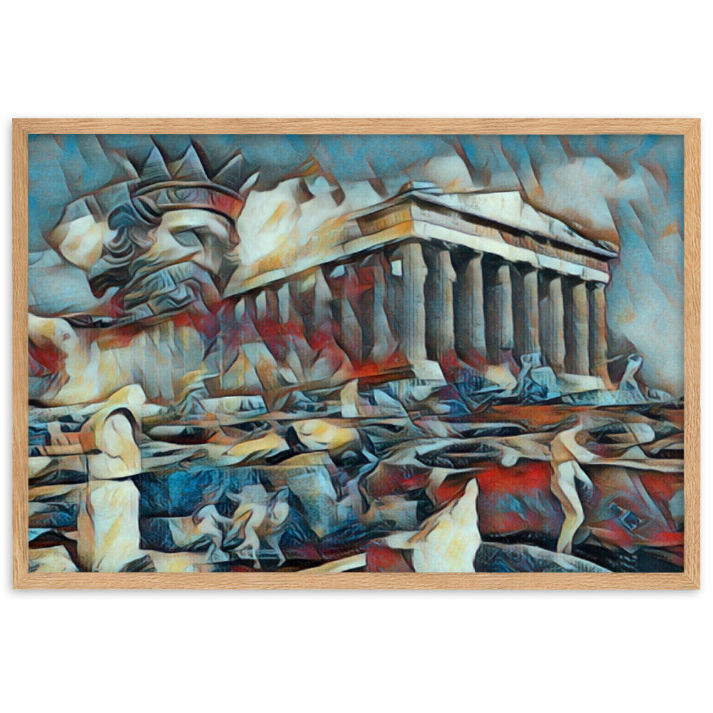 A SUNDAY UNDER ACROPOLIS V2 Premium Framed Poster
