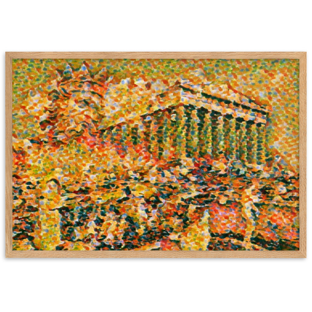 A SUNDAY UNDER ACROPOLIS V2 Premium Framed Poster